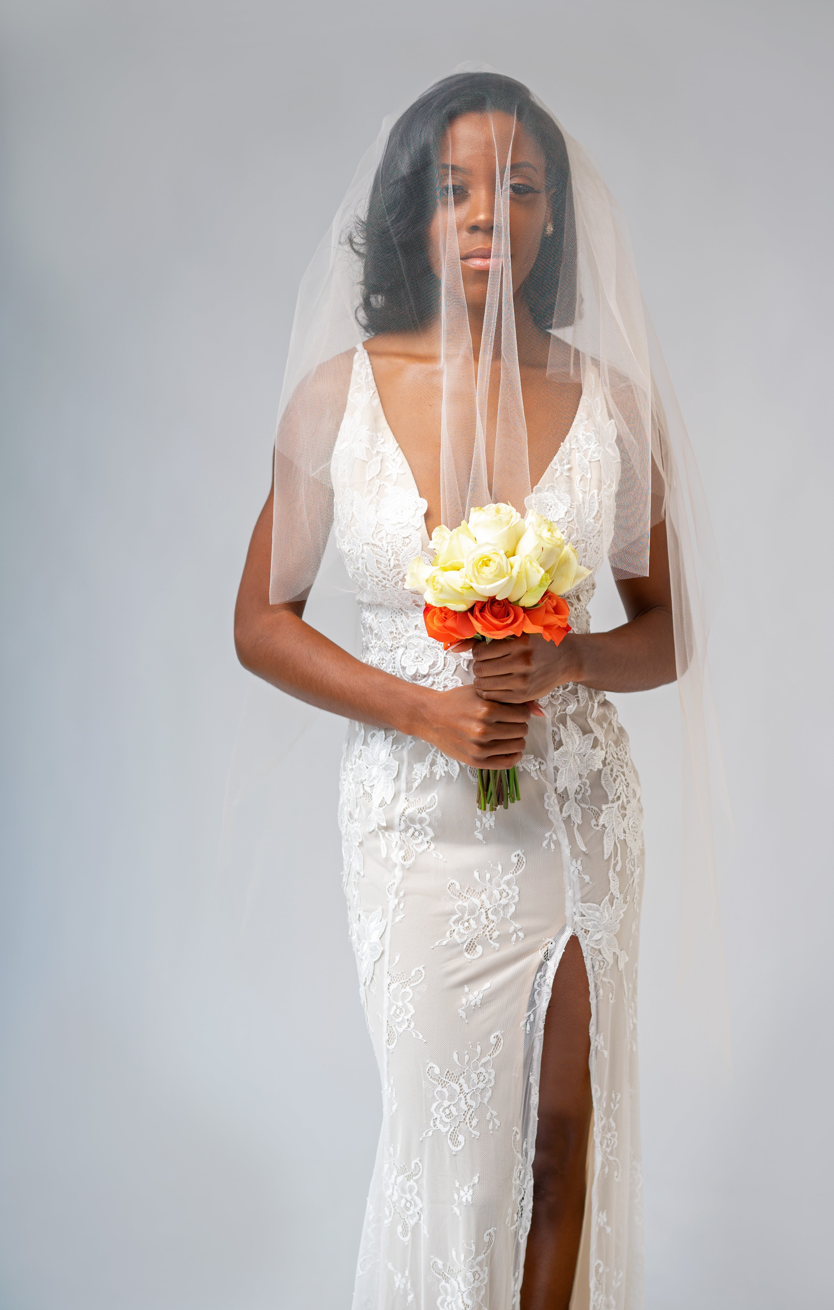 Simple Champagne Veil – London De Sivar